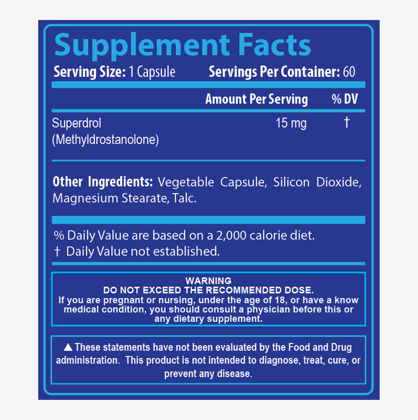 Superdrol 15mg - 60 caps