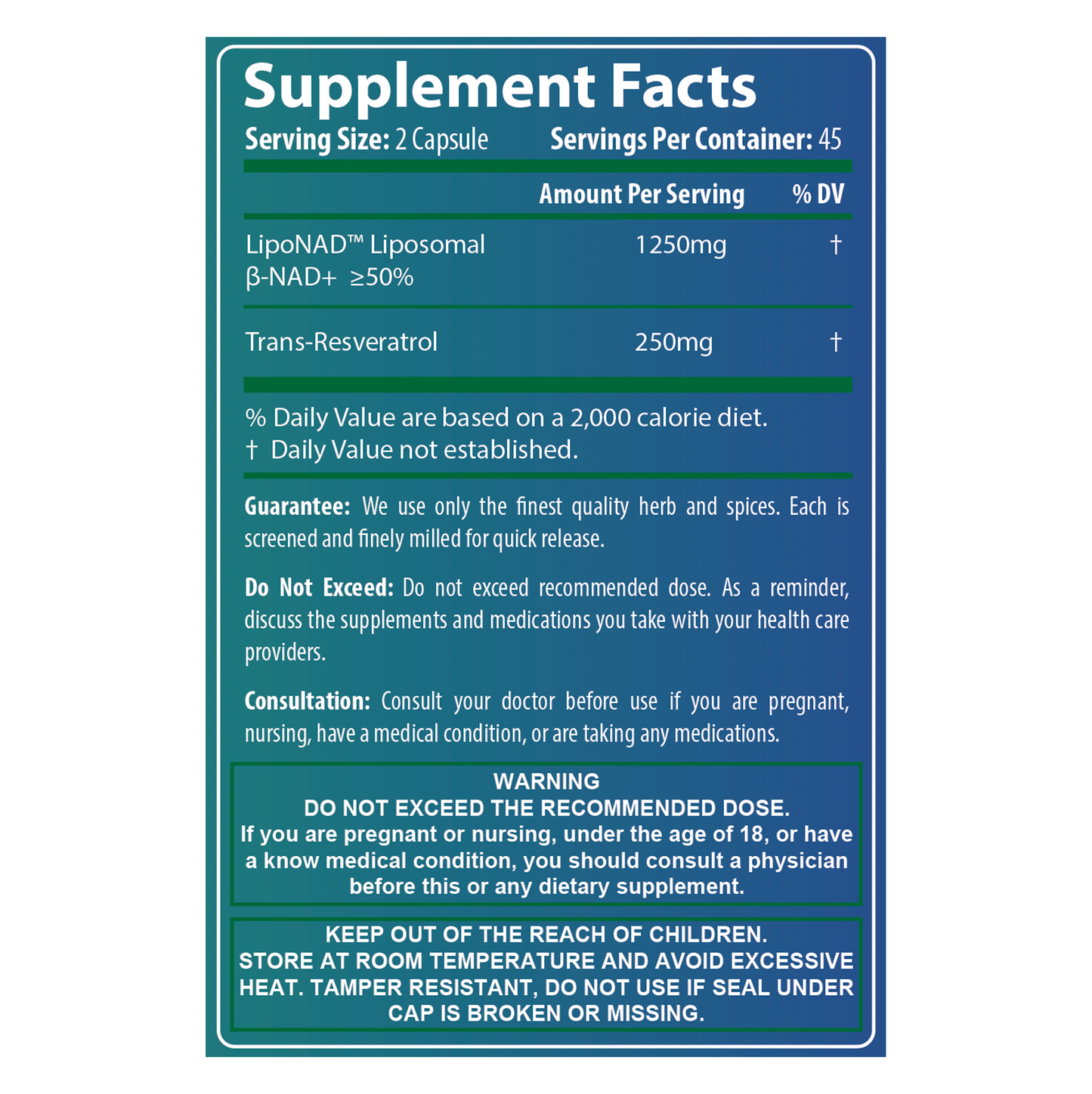 Rerveratrol Nad+